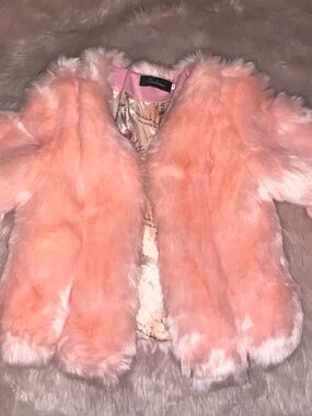Faux Fur Pink Coat - Fashion Brand